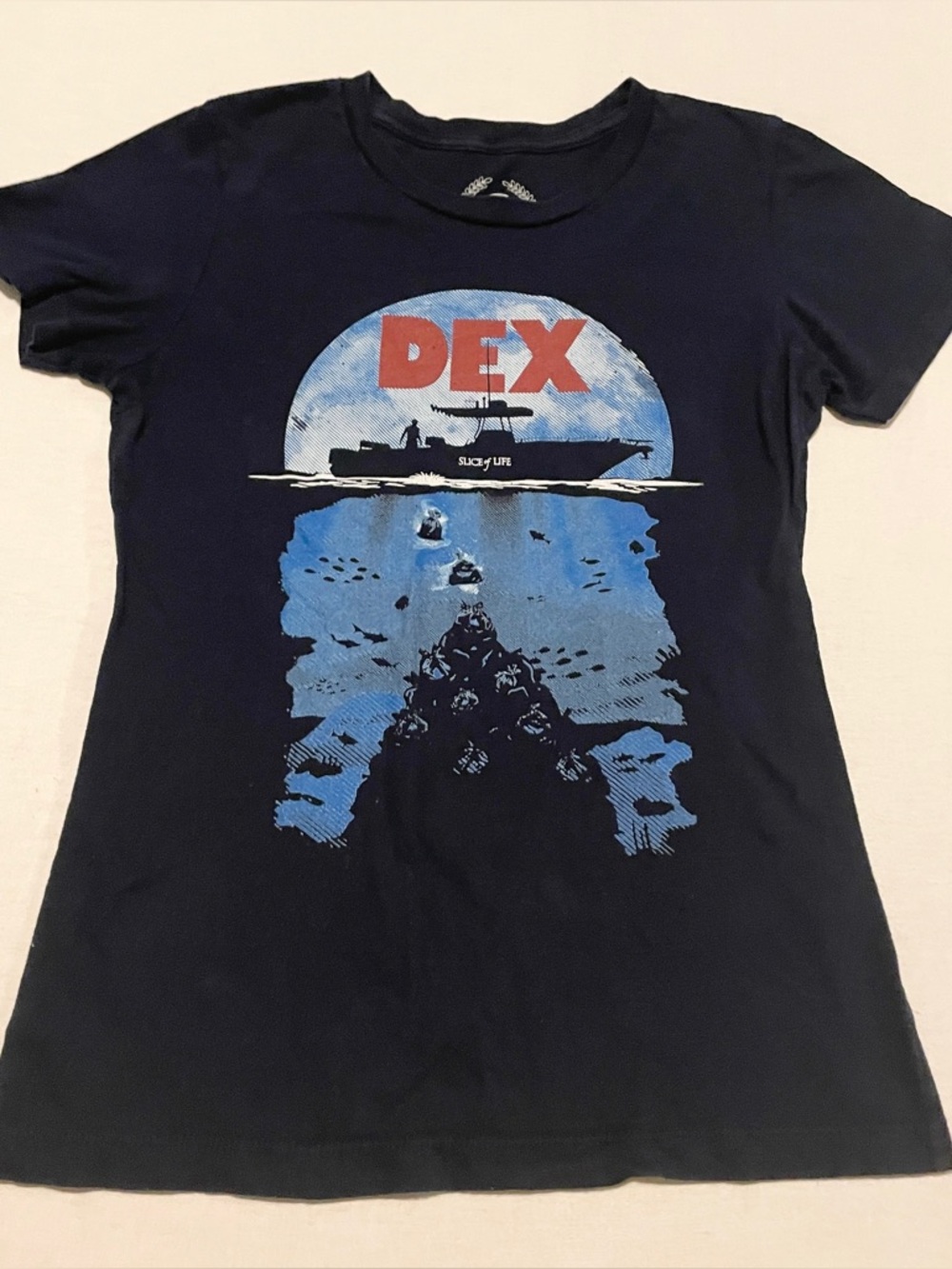 TeePublic Dexter Slice of Life Graphic T-Shirt Womens Small